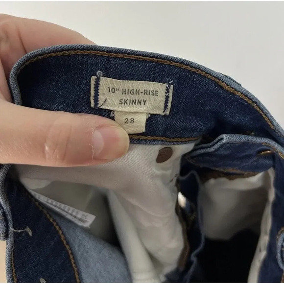 Madewell 10" High-Rise Skinny Jeans in Danny Wash Tencel Denim Edition Size 28 - Picture 4 of 8